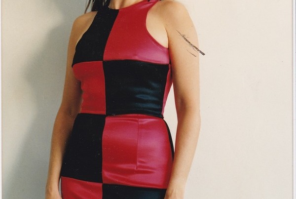 American Stretch Satin Geometric 2 Piece - 1990